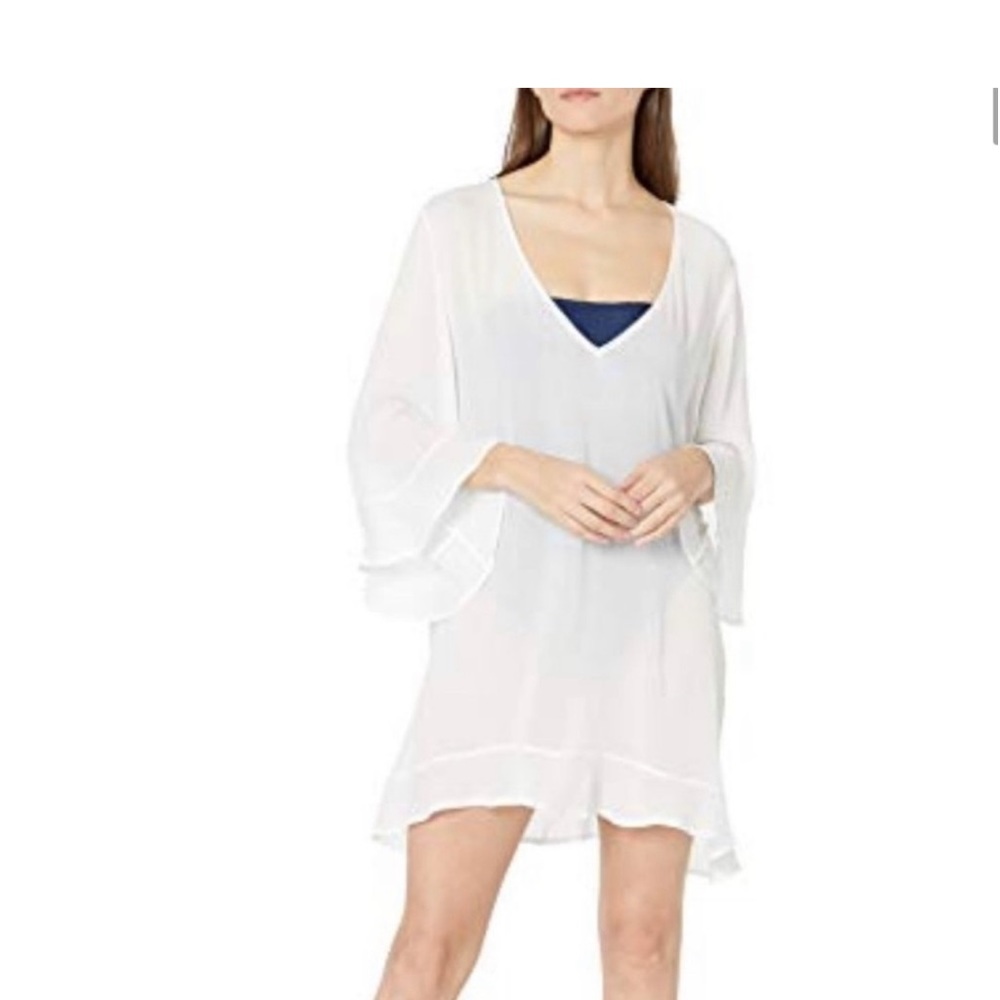 ANNE COLE nwt white swim cover up. Size Med/Lrg